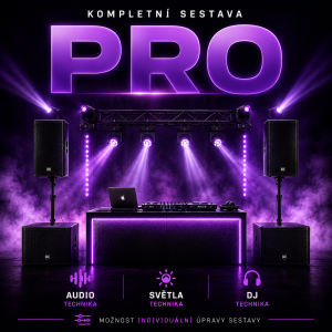 Kompletní set ozvučení a osvětlení PRO